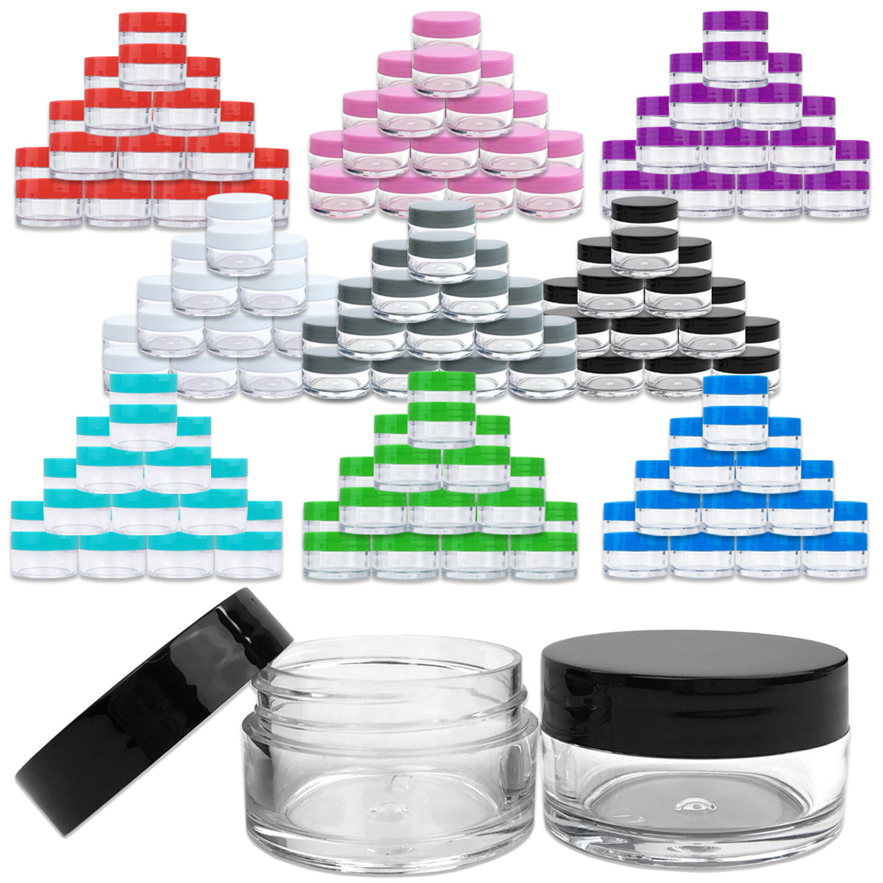 20G/20ML Plastic Clear Cosmetic Sample Jars (High Quality)