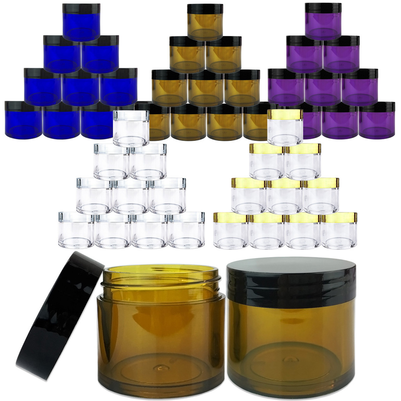 30 Gram 30 Ml 1 Oz High Quality Thick Acrylic Jars Sample Containers for  Makeup, Lotion, Beauty Products, Art &craft Suppliesbpa Free 