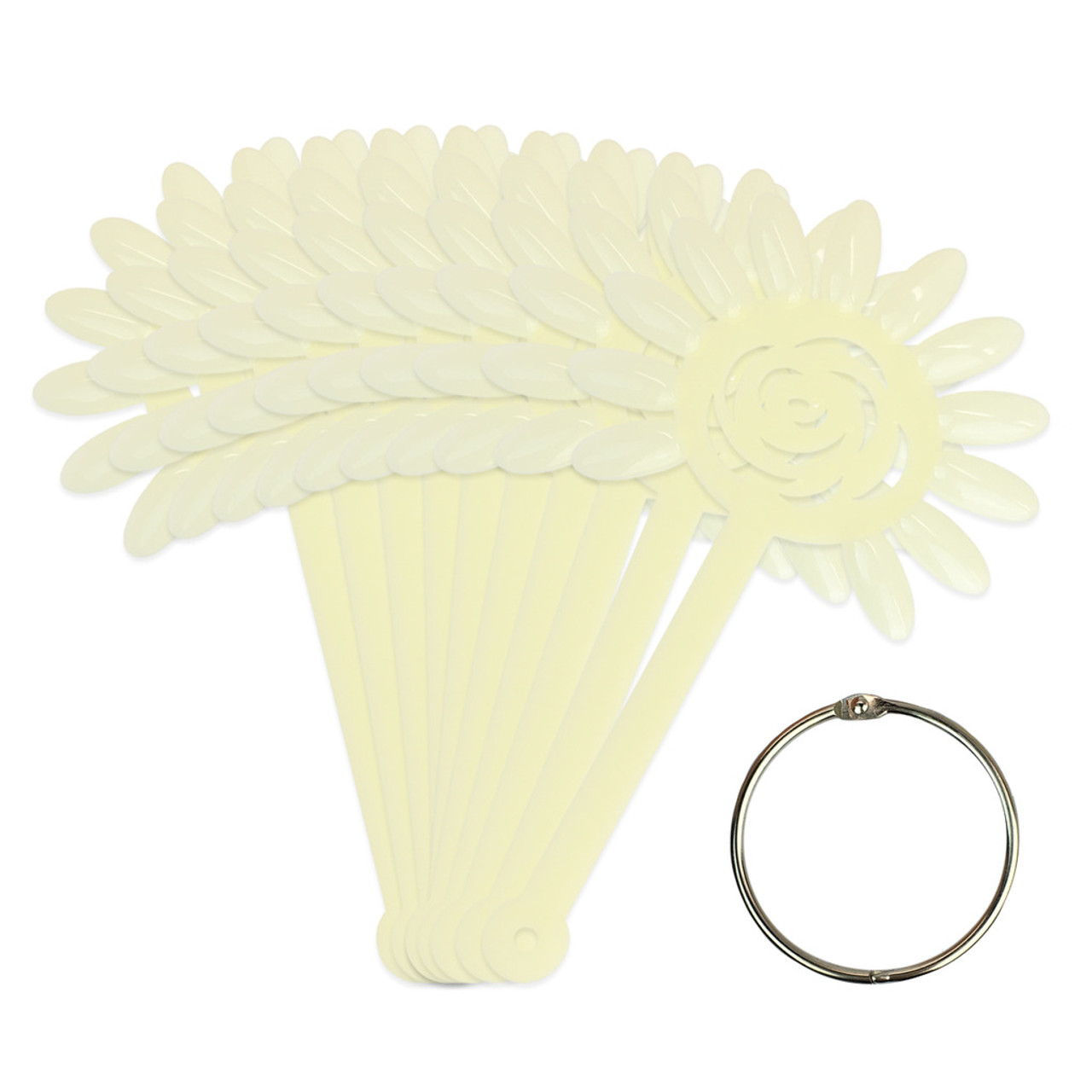 12 Tip Flower Shaped Fan Palette w/ Ring Holder