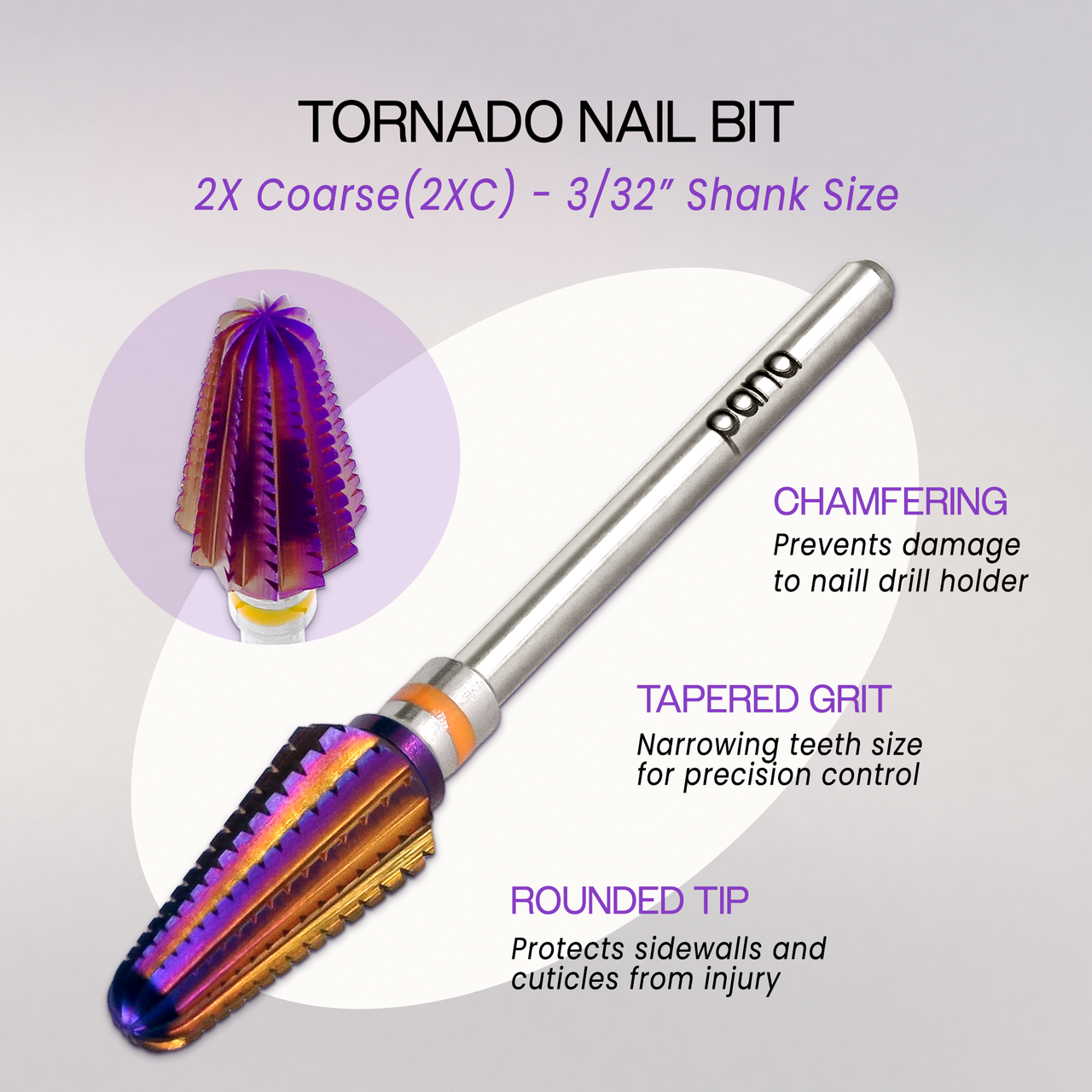 3/32" Tornado Purple Carbide Bit (F - 3XC)