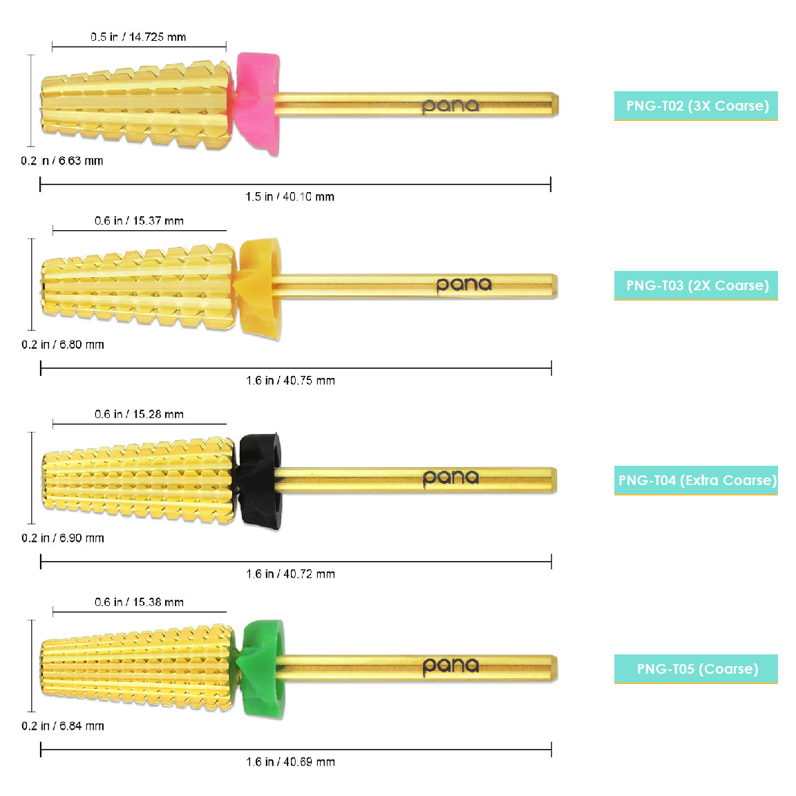 3/32" 5-in-1 Gold Carbide Bit (XF - 3XC)