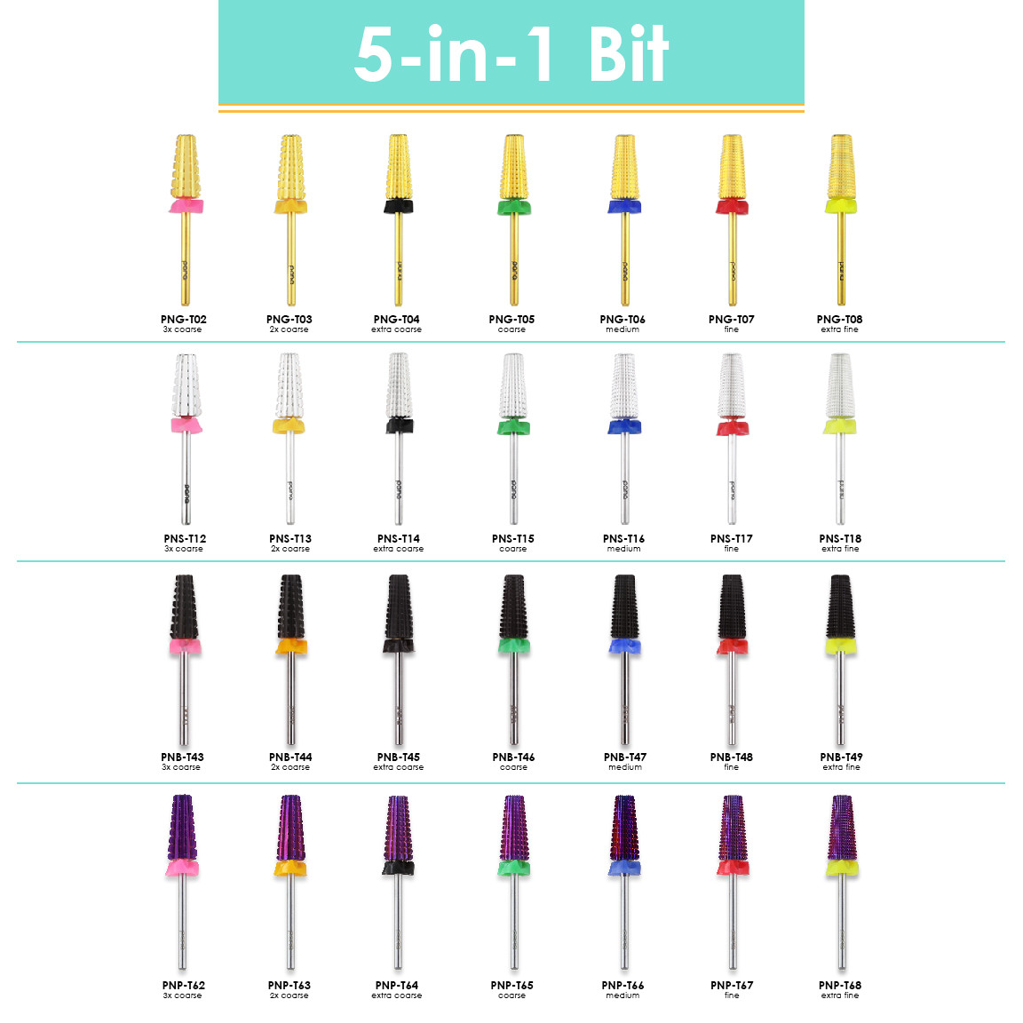 3/32" 5-in-1 Gold Carbide Bit (XF - 3XC)