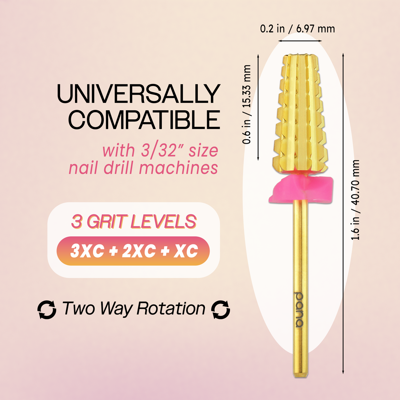 3/32" 5-in-1 Gold Carbide Bit (XF - 3XC)