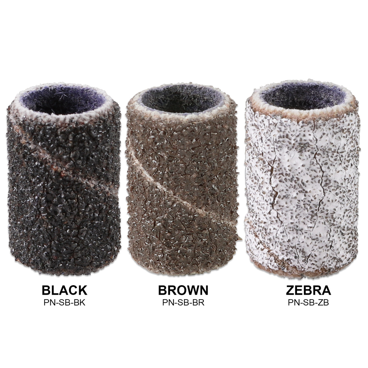 PANA 100 Pieces Zebra Nail Sanding Bands (Grit 80, 100, 120, 150, 180, 240)