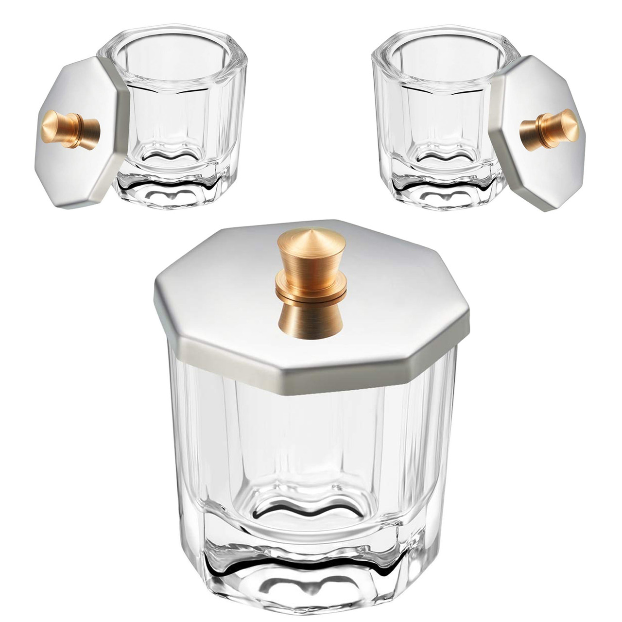 Octagon Shaped Glass Dappen Dish (4ct.)