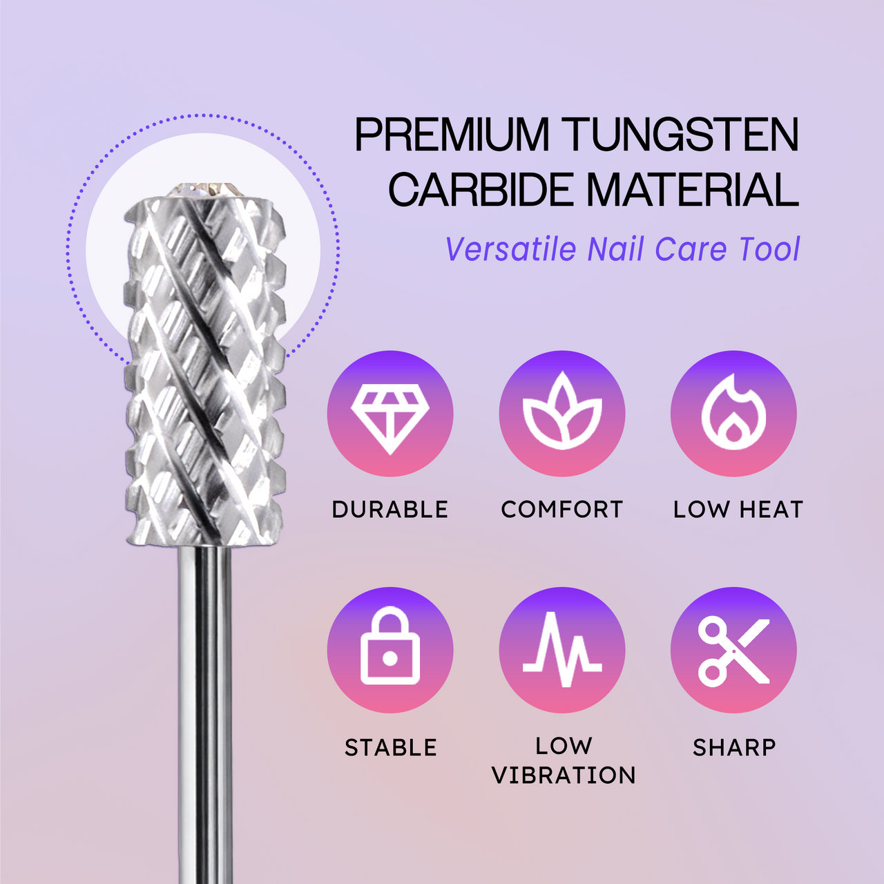 3/32" Crystal Top Large Barrel Silver Carbide Bit  (XF - 4XC)