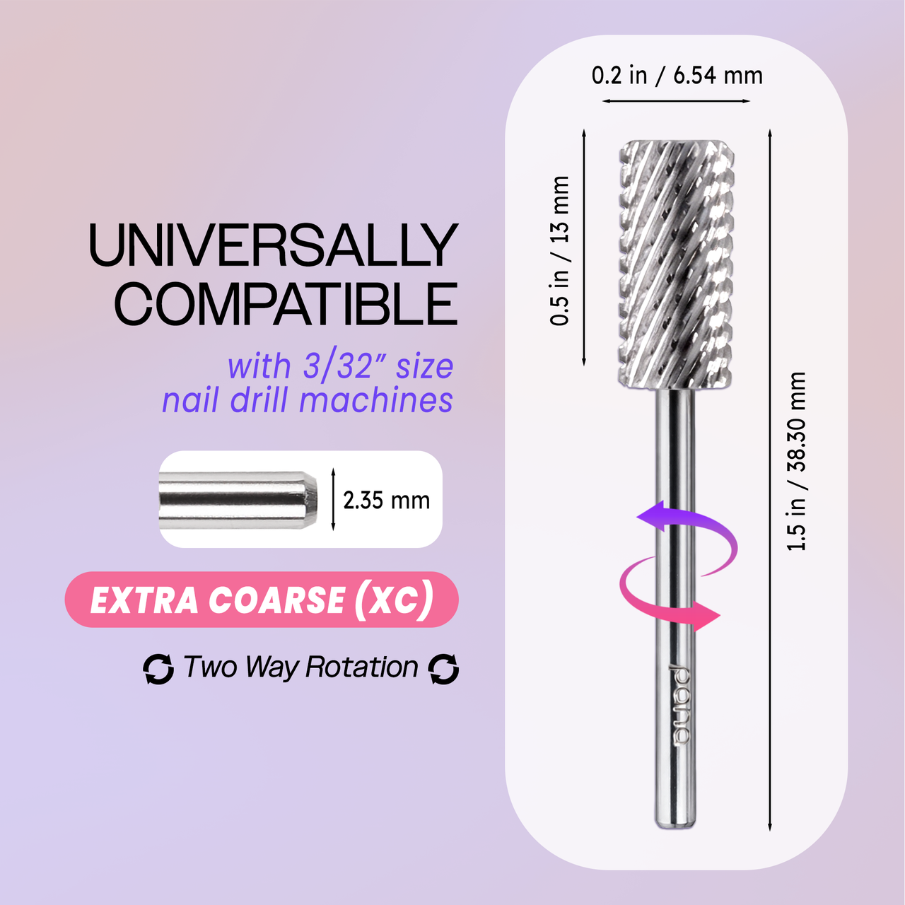3/32" Crystal Top Large Barrel Silver Carbide Bit  (XF - 4XC)