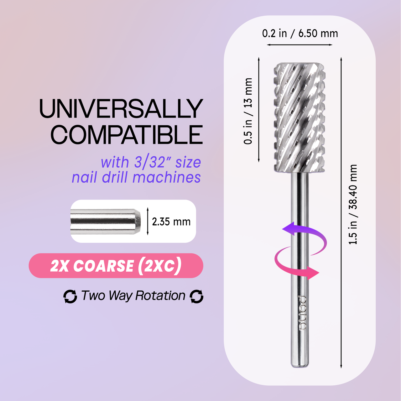 3/32" Crystal Top Large Barrel Silver Carbide Bit  (XF - 4XC)