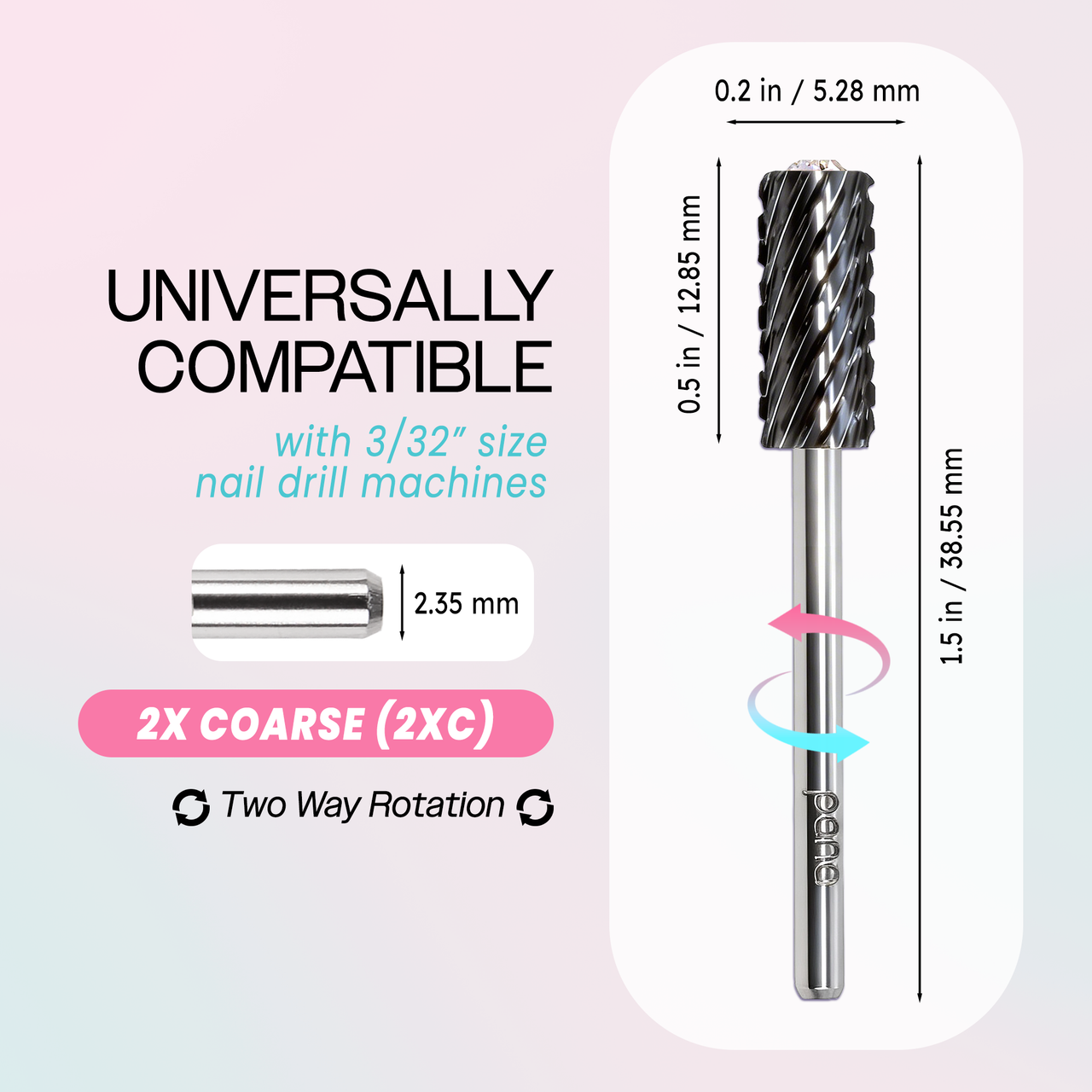 3/32" Crystal Top Small Barrel Black Carbide Bit  (XF - 4XC)
