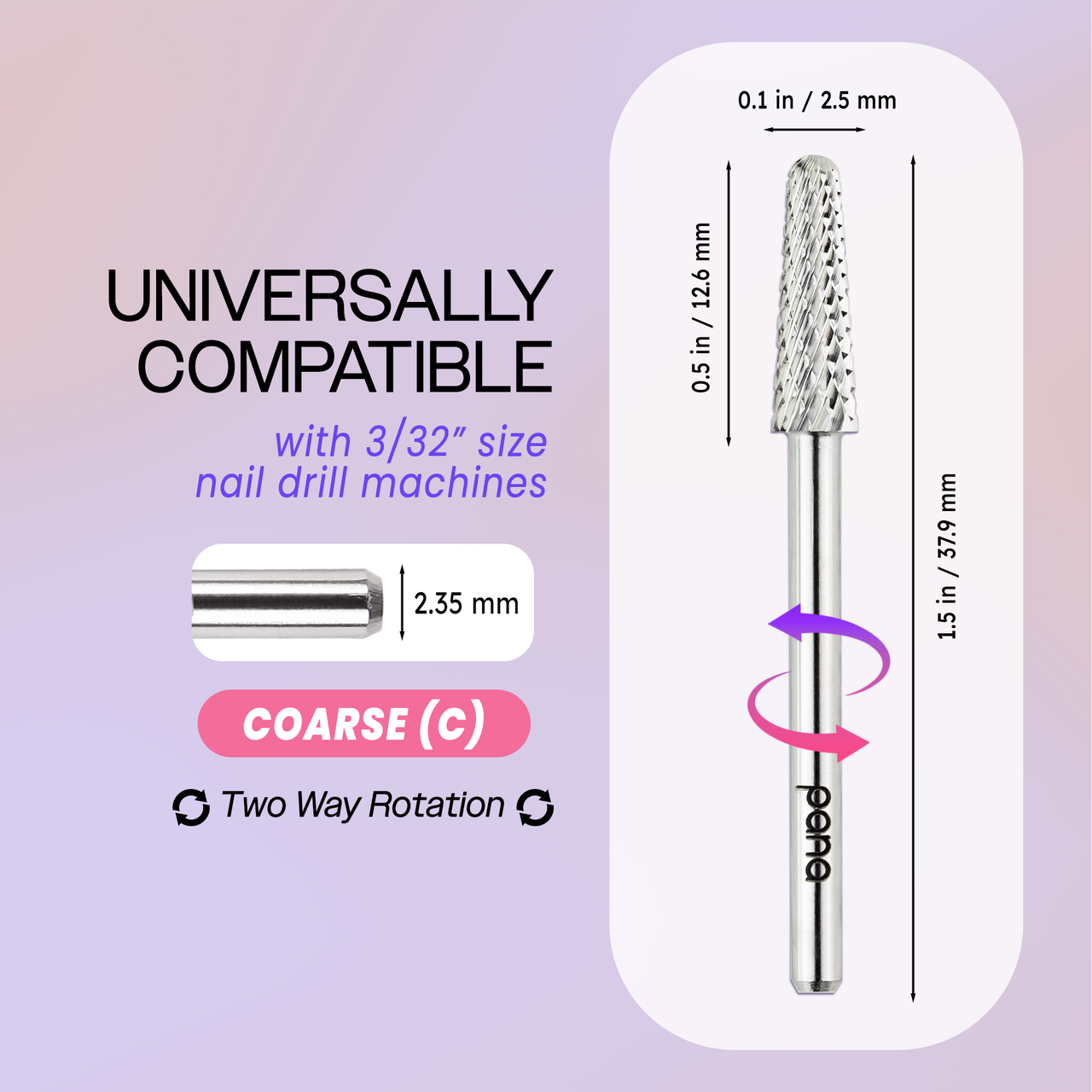 3/32" Cone Shaped Silver Carbide Bit (XF - XC)