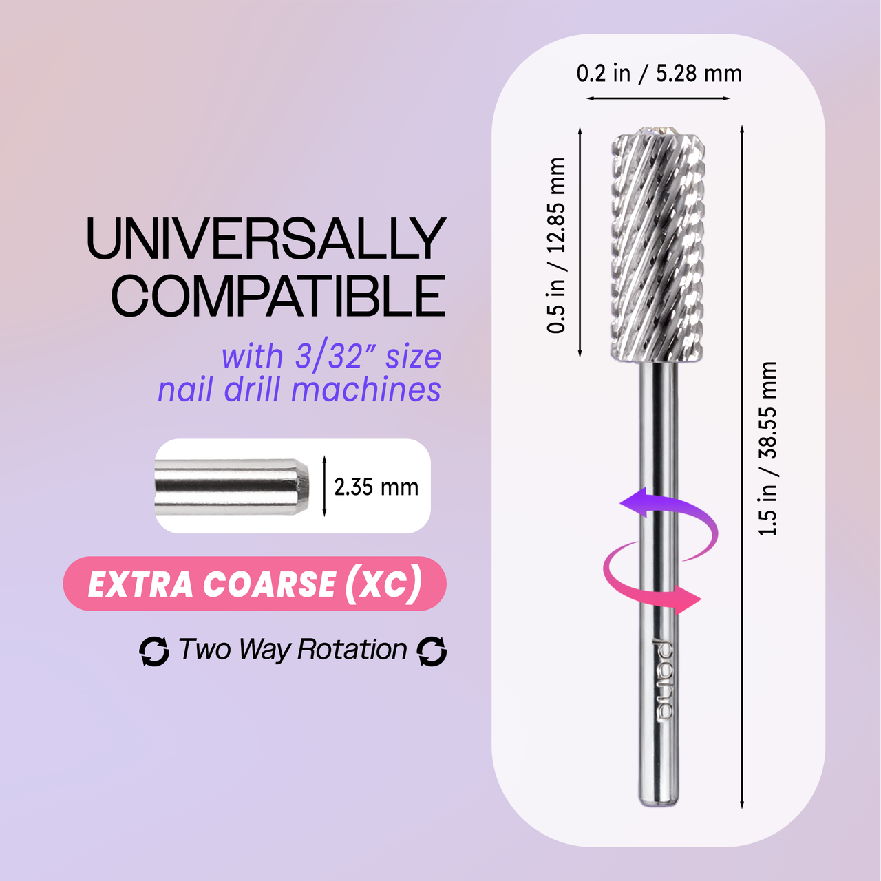 3/32" Crystal Top Small Barrel Silver Carbide Bit  (XF - 4XC)