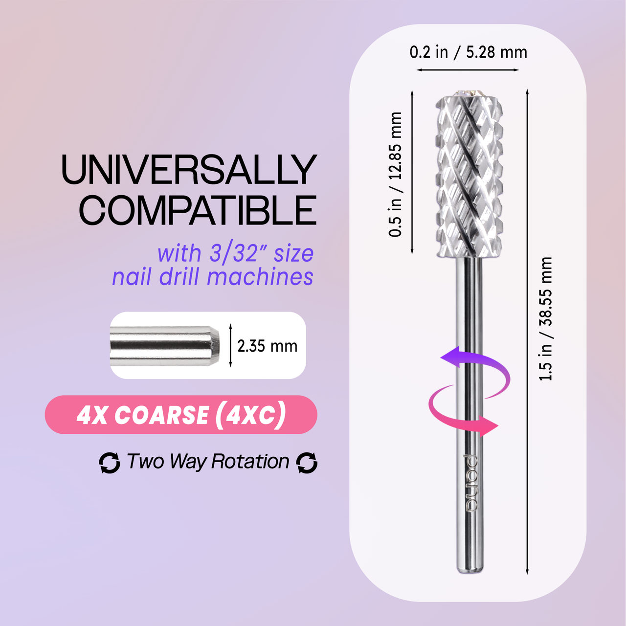 3/32" Crystal Top Small Barrel Silver Carbide Bit  (XF - 4XC)