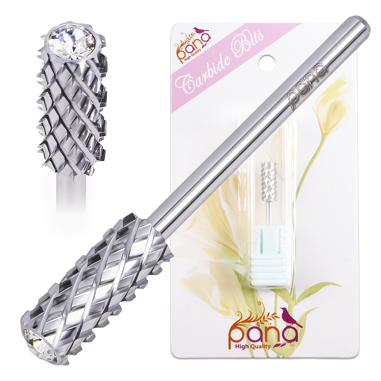 3/32" Crystal Top Small Barrel Silver Carbide Bit  (XF - 4XC)