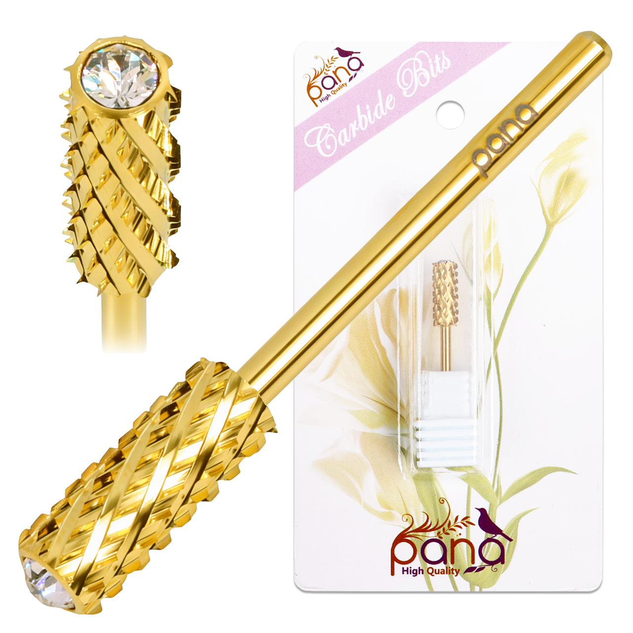 3/32" Crystal Top Small Barrel Gold Carbide Bit  (XF - 4XC)