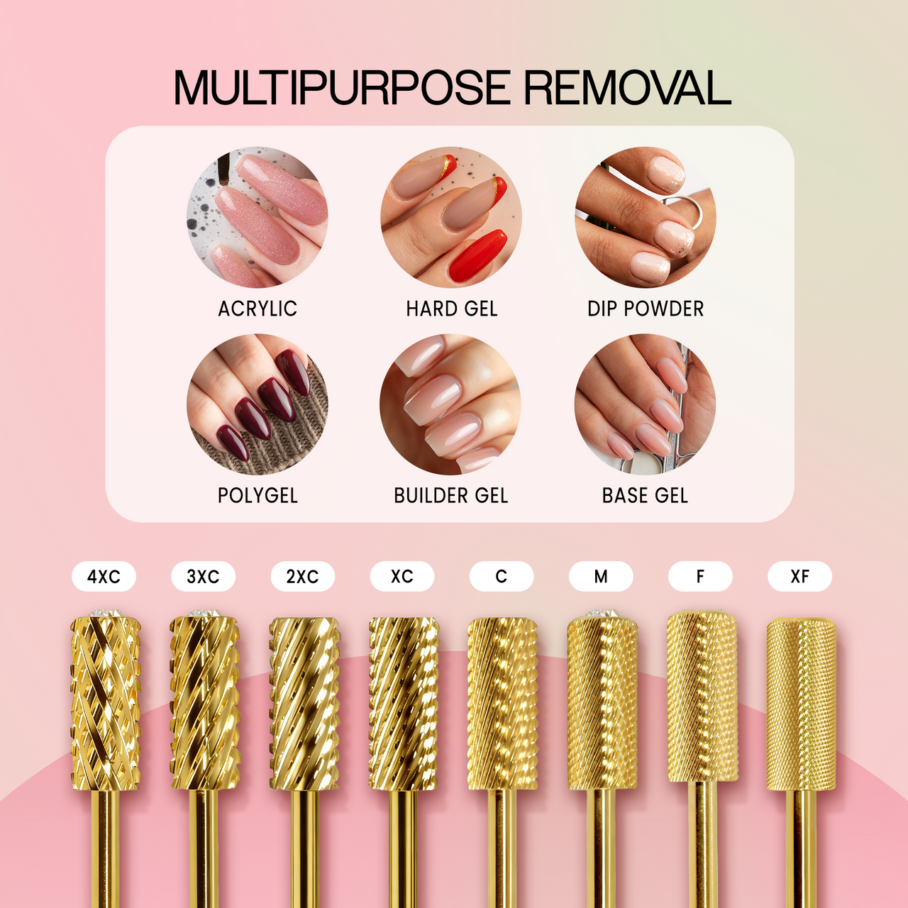 3/32" Crystal Top Small Barrel Gold Carbide Bit  (XF - 4XC)