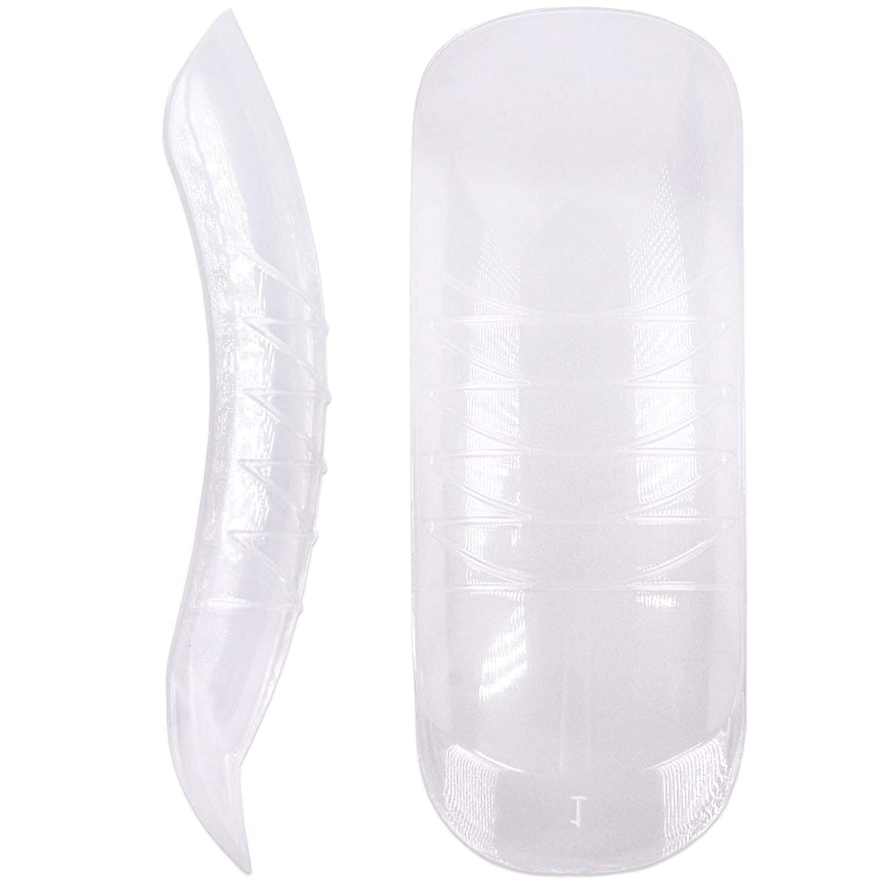 Plastic Nail Form Set Box - Frosted Form Box with Clear False Nail Tips