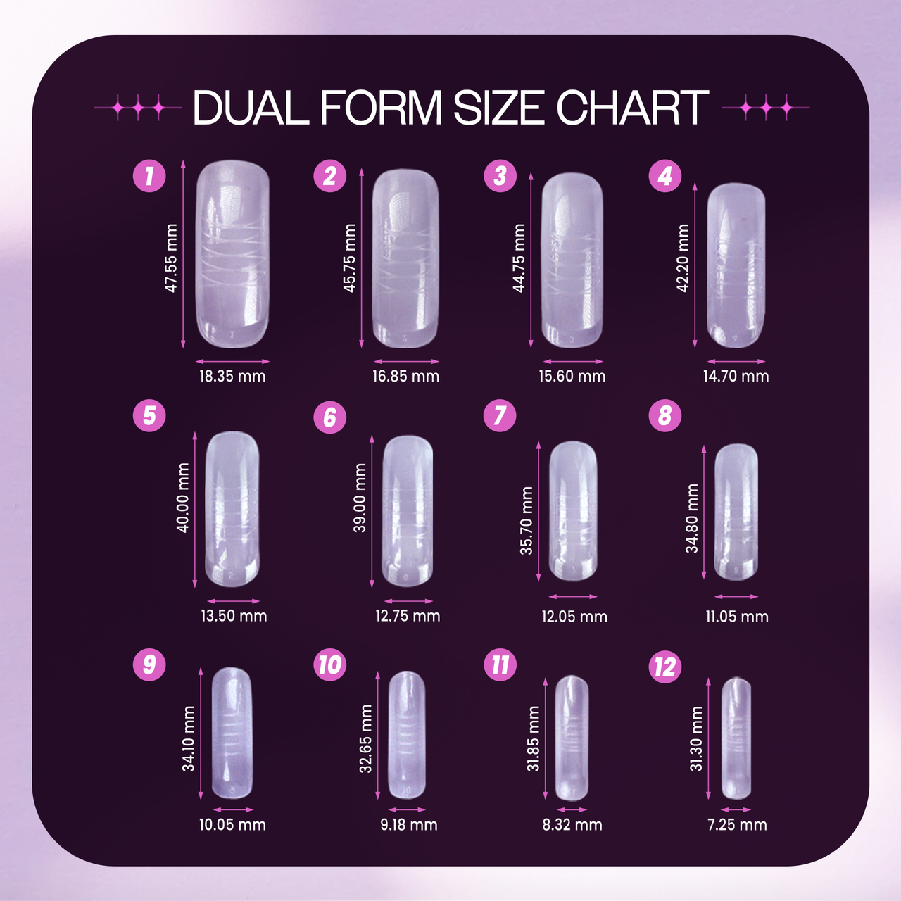 Plastic Nail Form Set Box - Frosted Form Box with Clear False Nail Tips