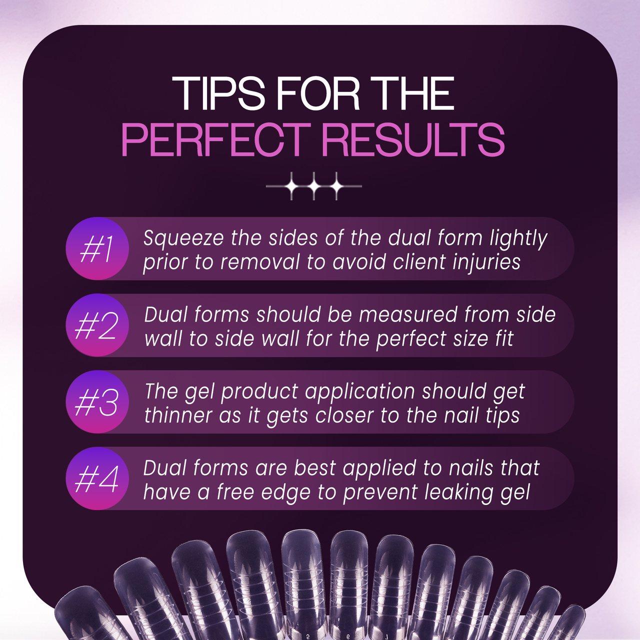 Plastic Nail Form Set Box - Frosted Form Box with Clear False Nail Tips