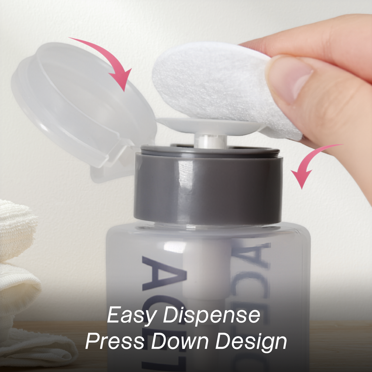 6oz. Labeled Push Down Liquid Dispenser Bottle