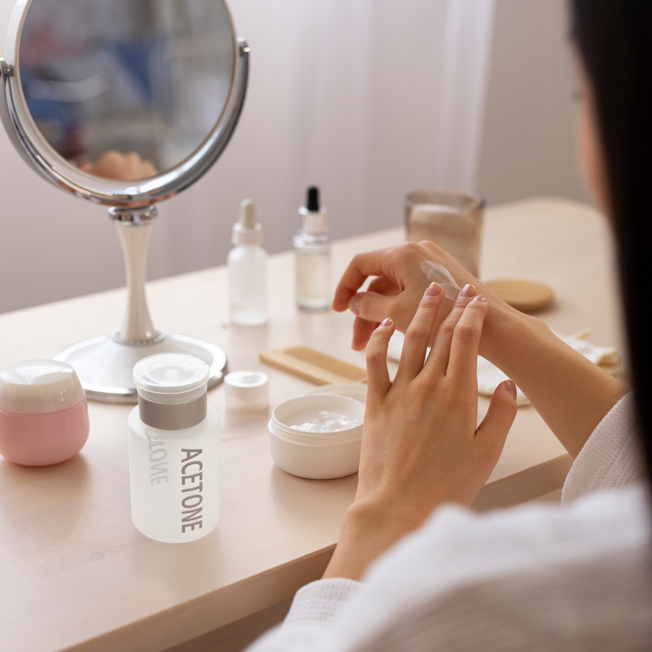 6oz. Labeled Push Down Liquid Dispenser Bottle