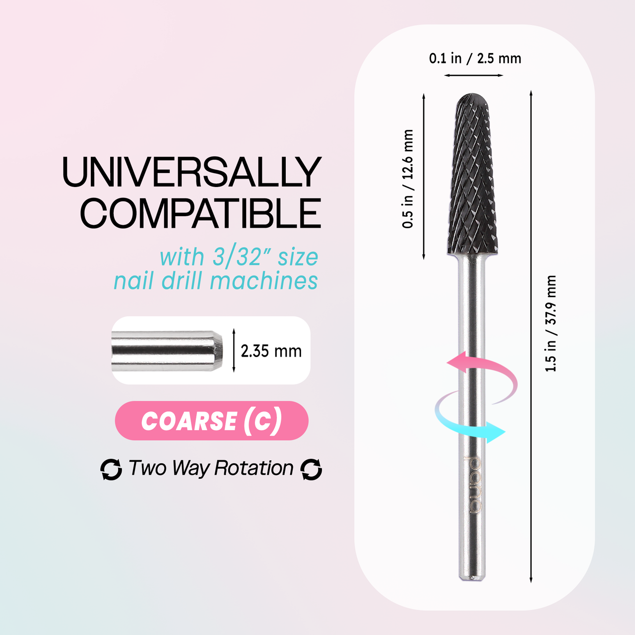 3/32" Cone Shaped Black Carbide Bit (XF - XC)