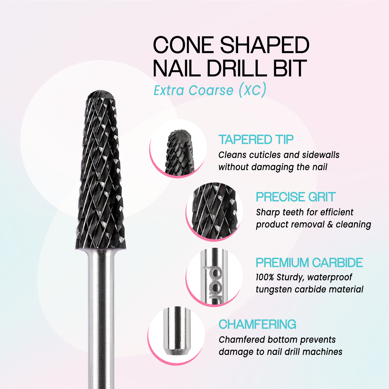 3/32" Cone Shaped Black Carbide Bit (XF - XC)