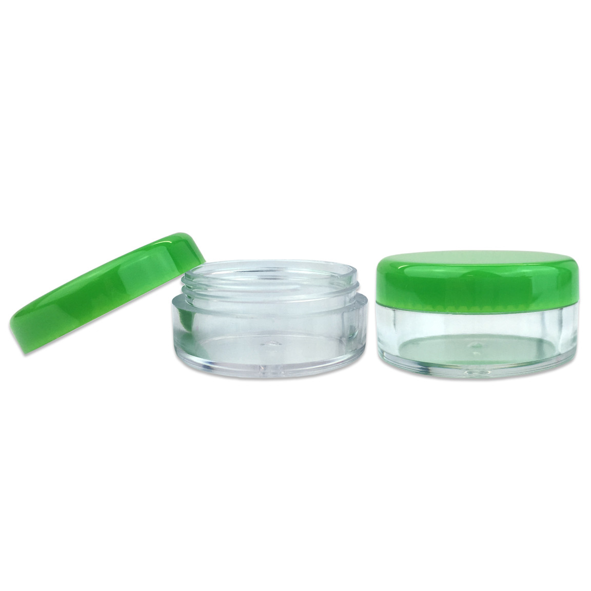5G/5ML (0.18 oz) Plastic Clear Cosmetic Sample Jars (Round Top)