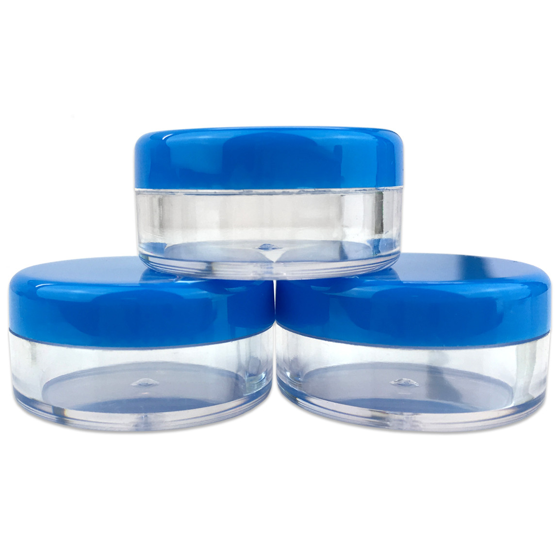 5G/5ML (0.18 oz) Plastic Clear Cosmetic Sample Jars (Round Top)