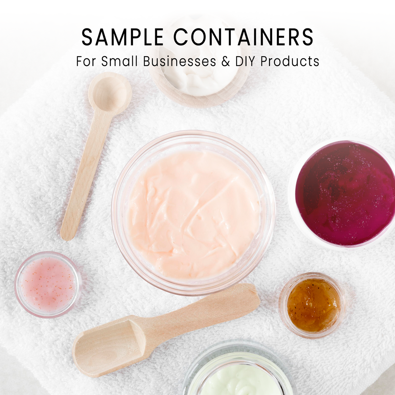 5G/5ML (0.18 oz) Plastic Clear Cosmetic Sample Jars (Round Top)