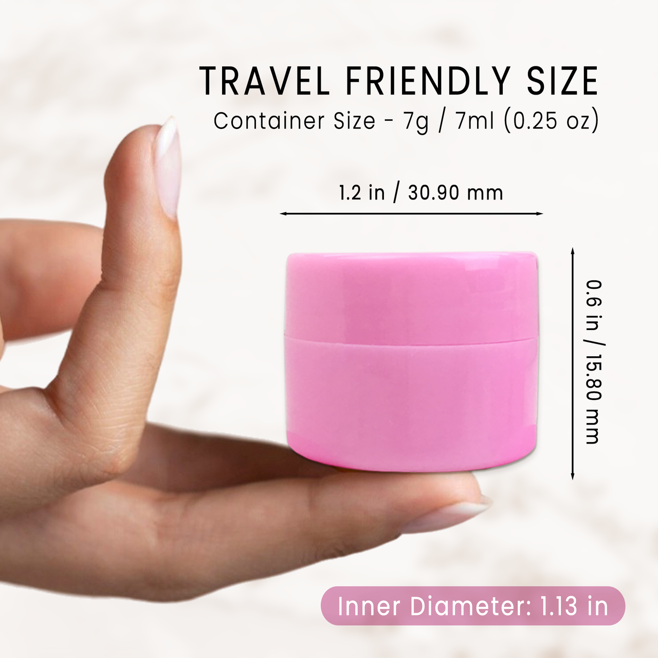 7G/7ML (0.25 oz) Plastic Cosmetic Sample Jars (Opaque)