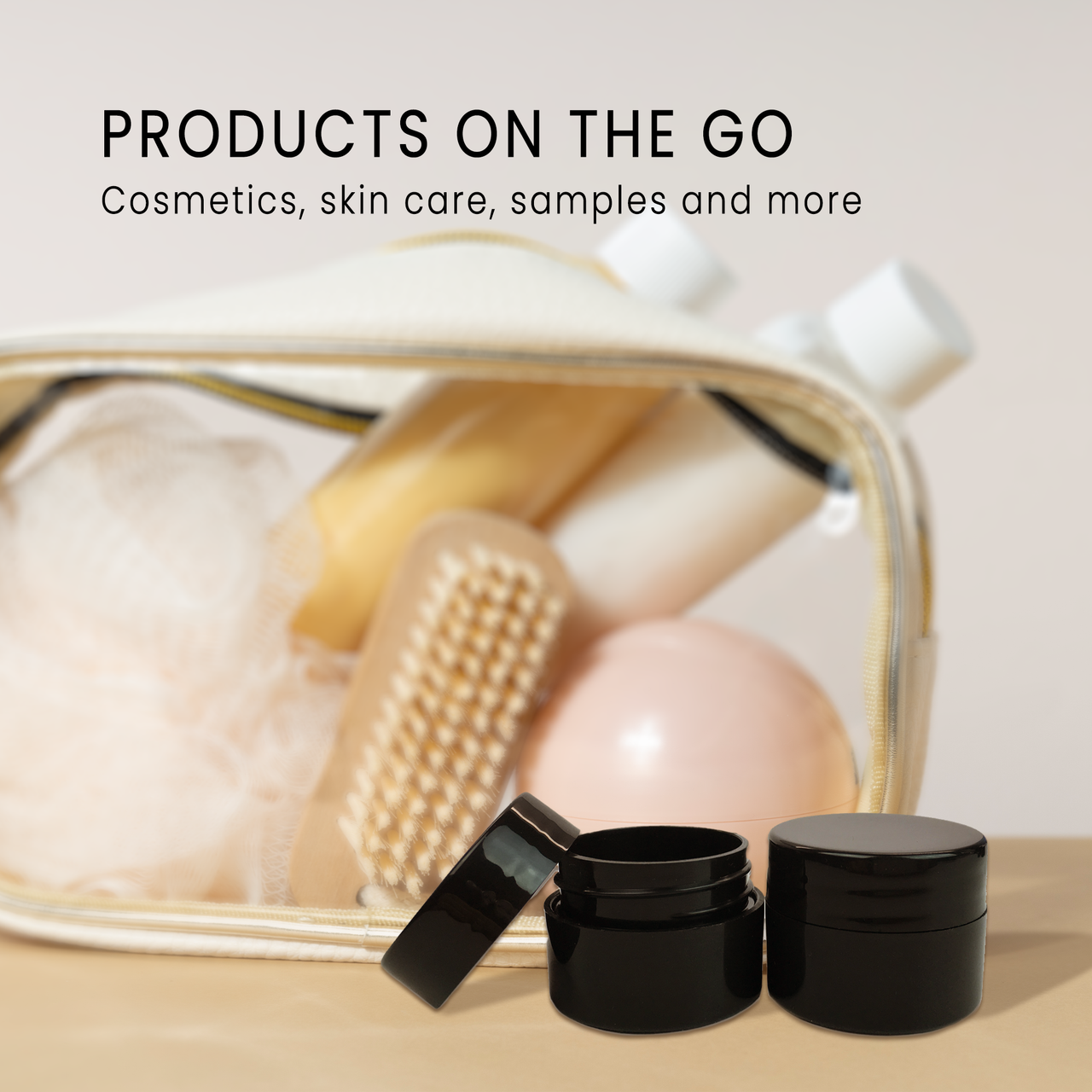 7G/7ML (0.25 oz) Plastic Cosmetic Sample Jars (Opaque)