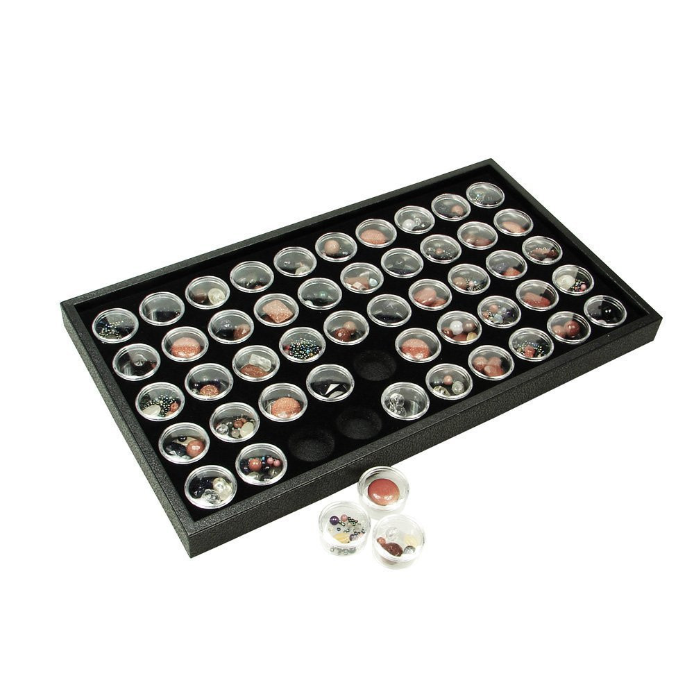 50 Jar Display Tray with Foam Jar Inserts