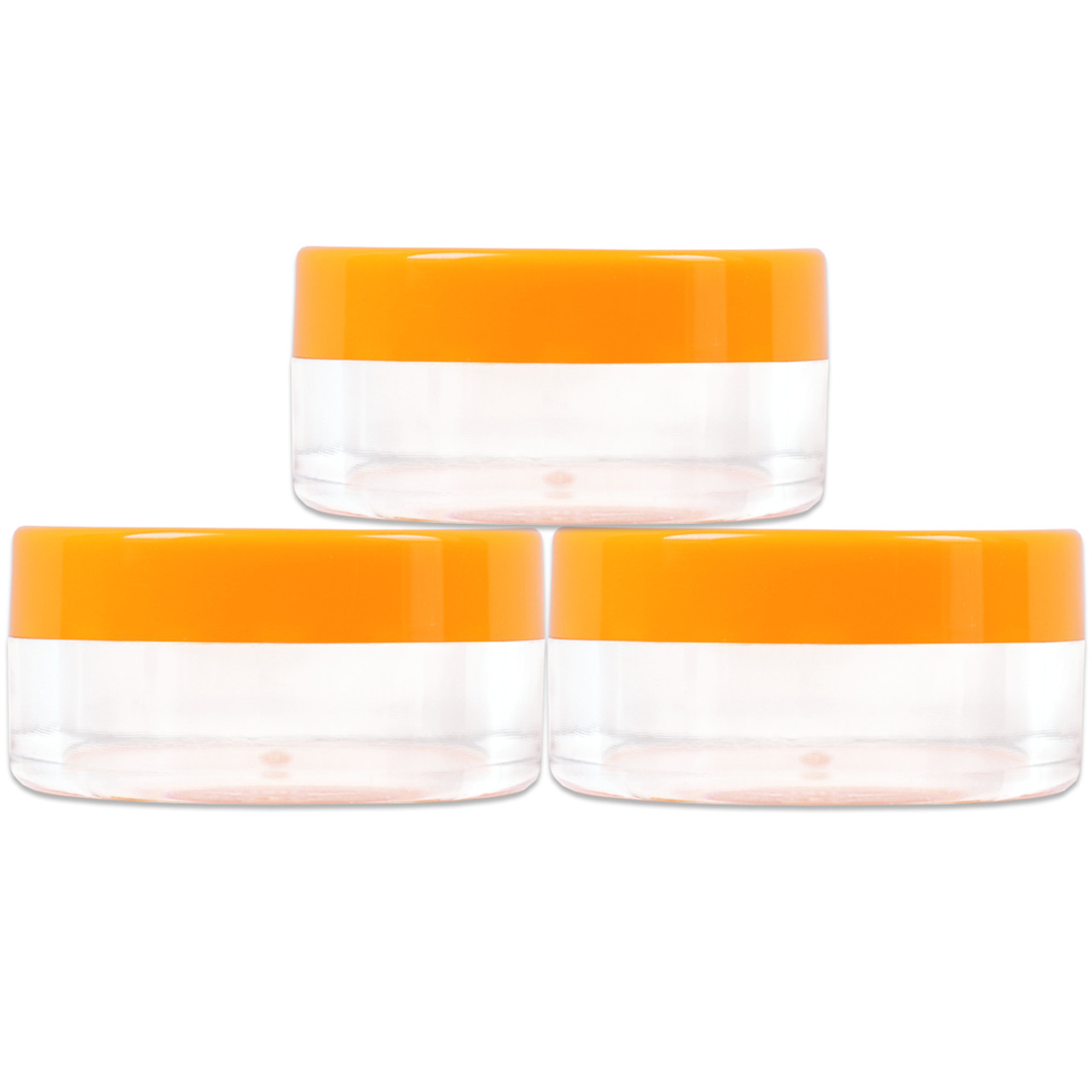 10G/10ML Plastic Clear Cosmetic Sample Jars (Round Top)