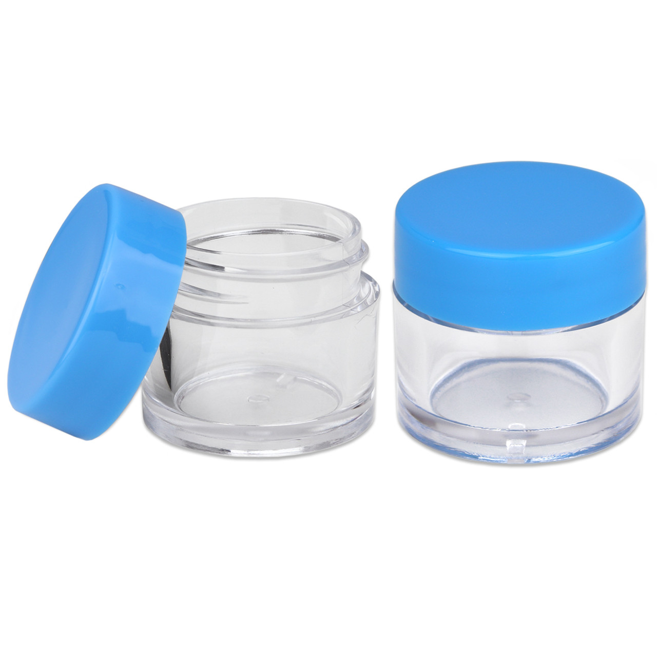 7G/7ML (0.25 oz) Plastic Clear Cosmetic Sample Jars (High Quality)