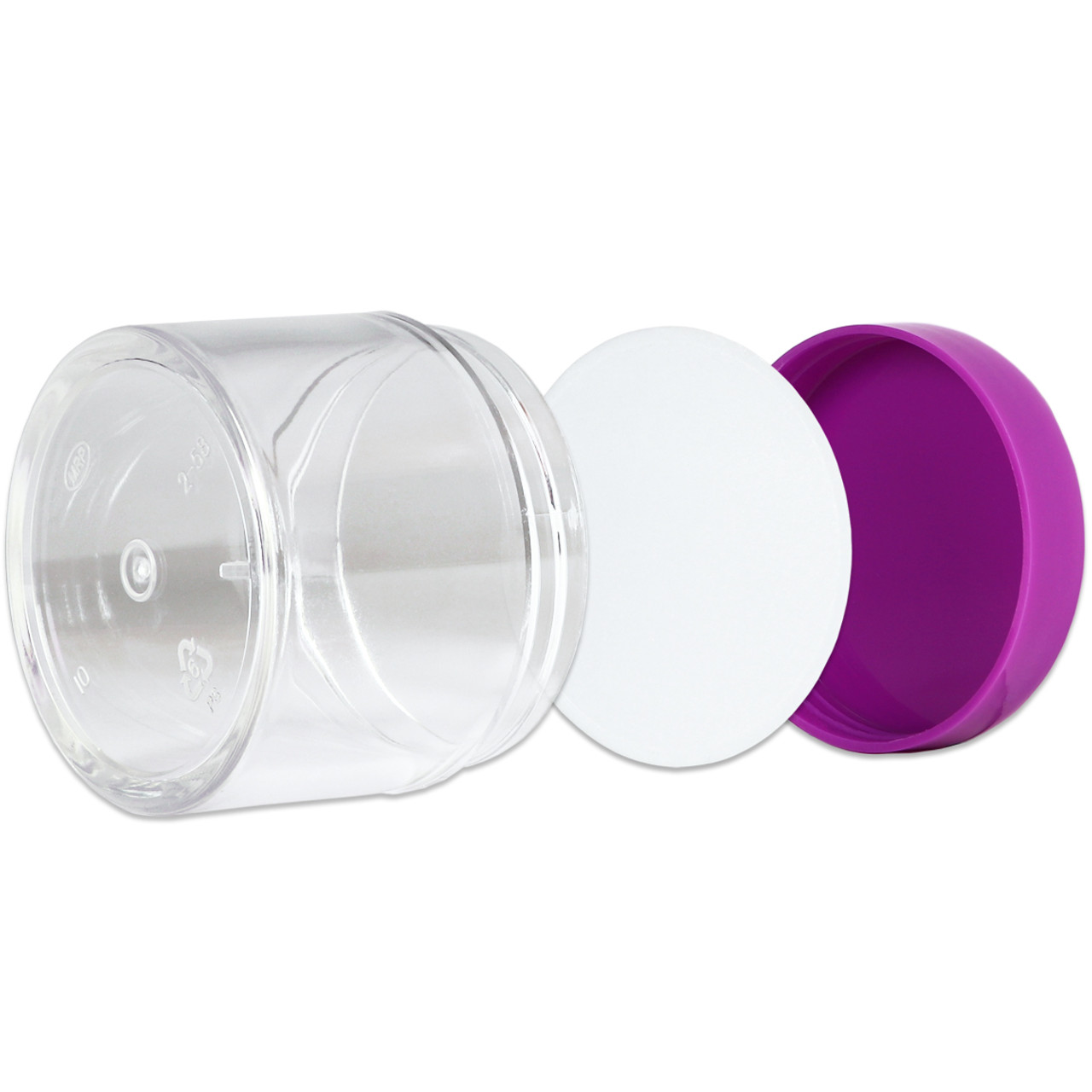 60G/60ML 2 Oz High Quality Plastic Cosmetic Sample Jars with Lids (High Quality)