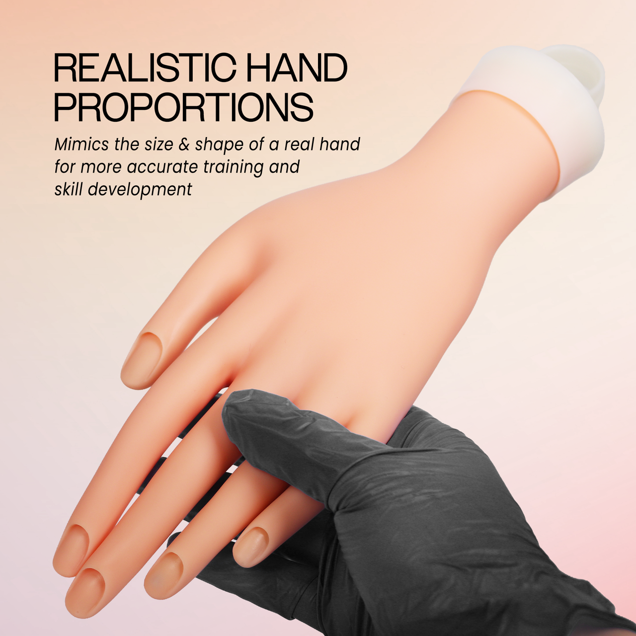 Premium Soft Quality Practice Hand with Bendable Fingers and Wall Stand