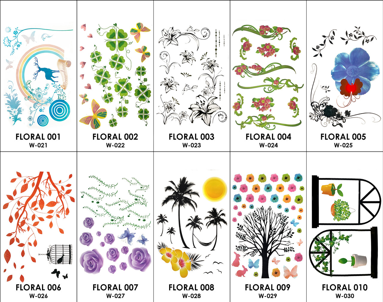 Floral Themed Wall Decals