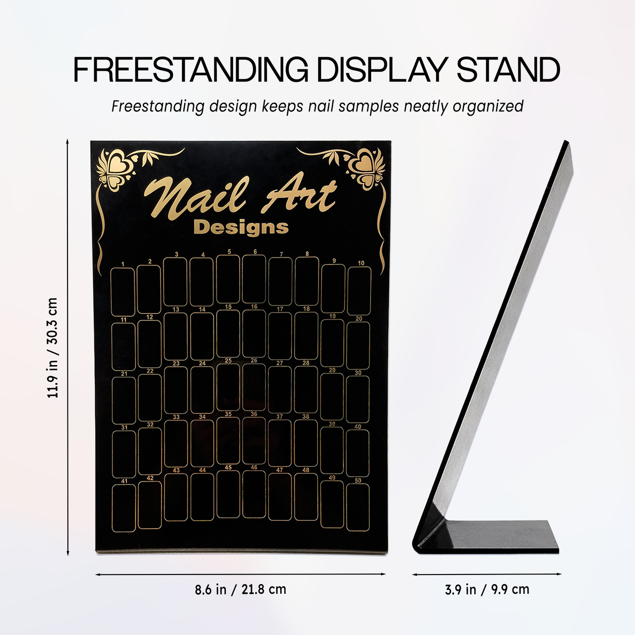 "Nail Art Designs" 50 Slot Display Board