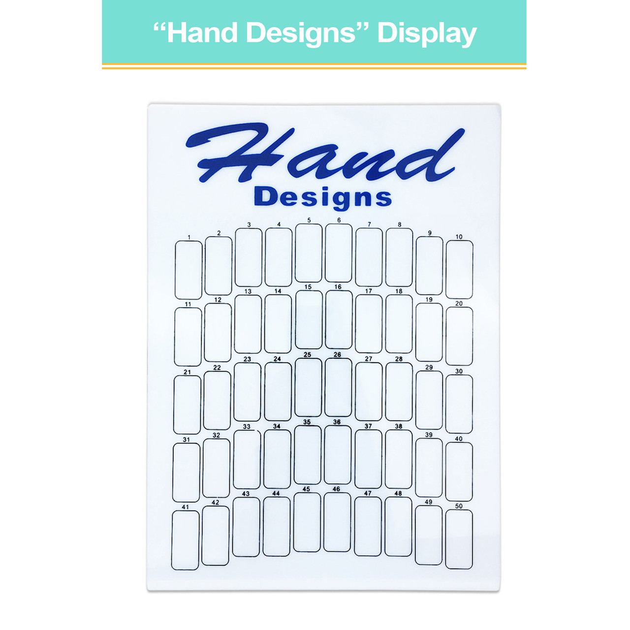 "Hand Designs" 50 Slot Display Board