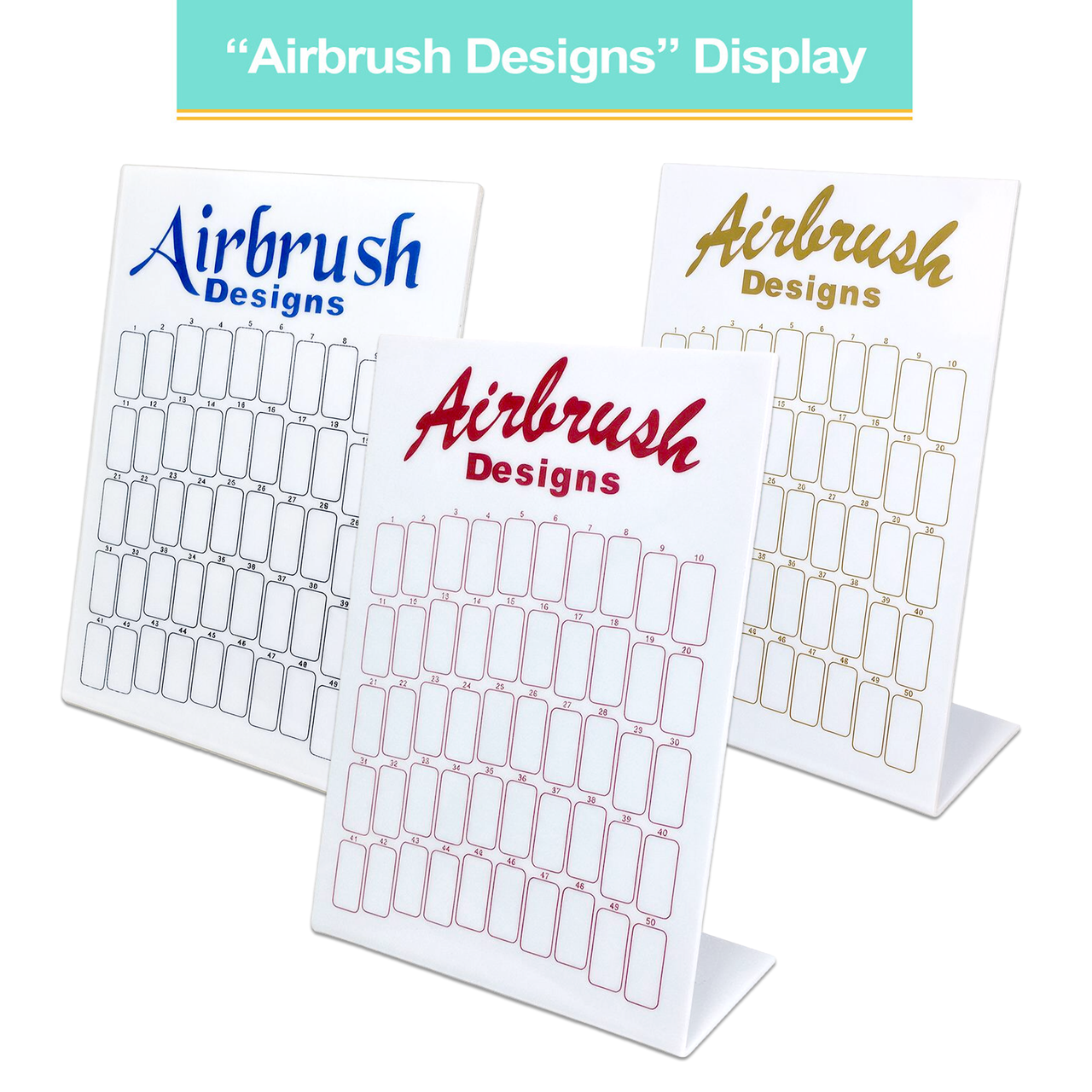 "Airbrush Designs" 50 Slot Display Board