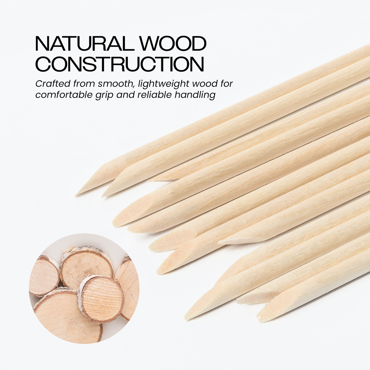 4.5" Wooden Cuticle Pusher Applicator