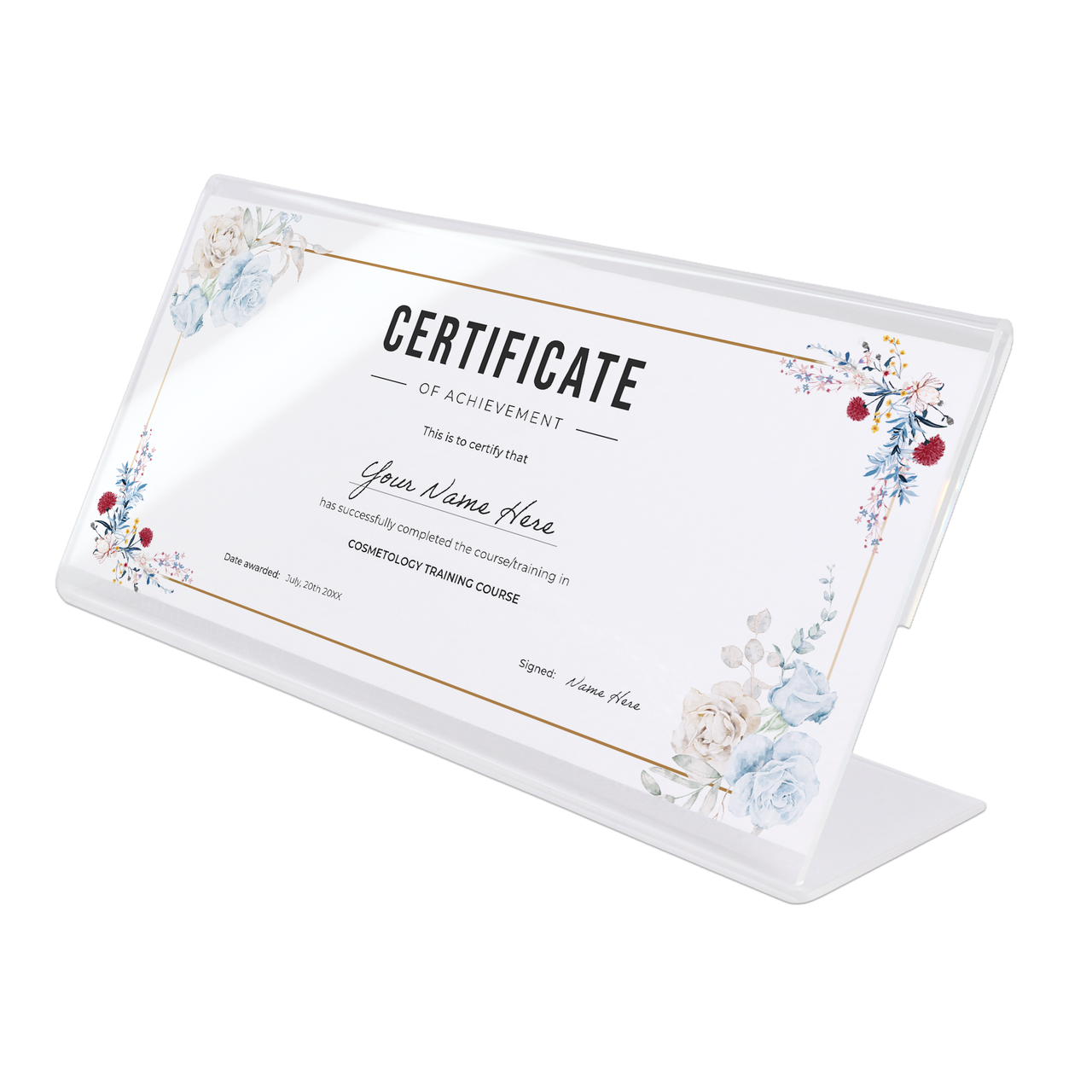 Clear Acrylic Countertop License Holder Display/Stand