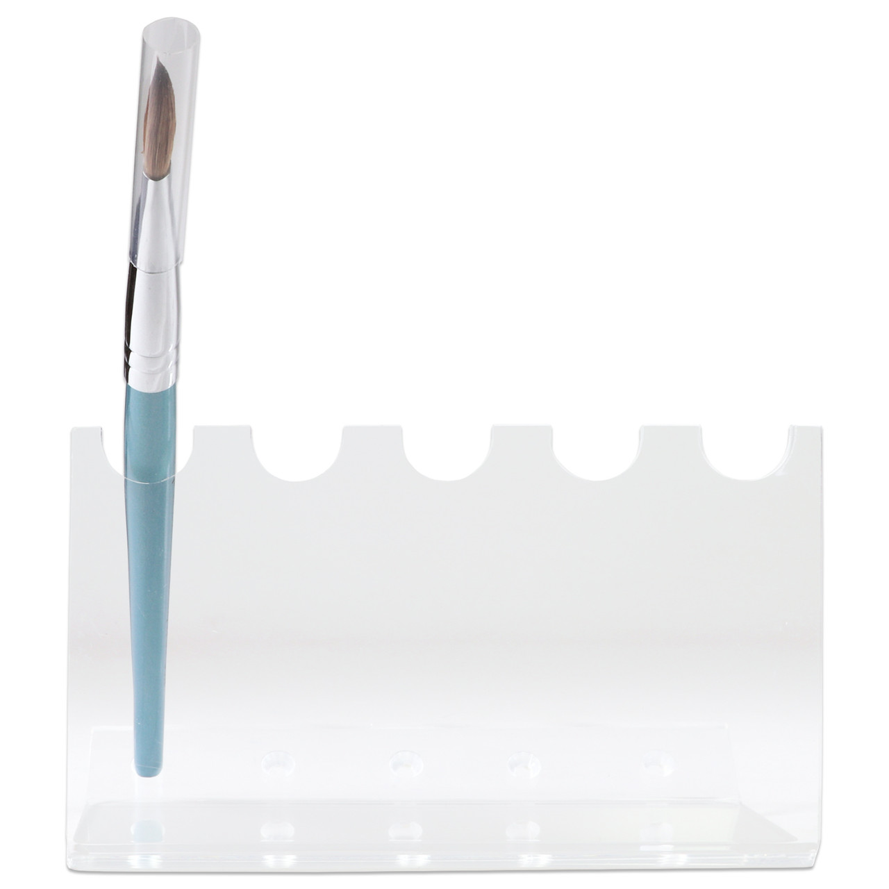 5-Slot Vertical Acrylic Brush Display Stand