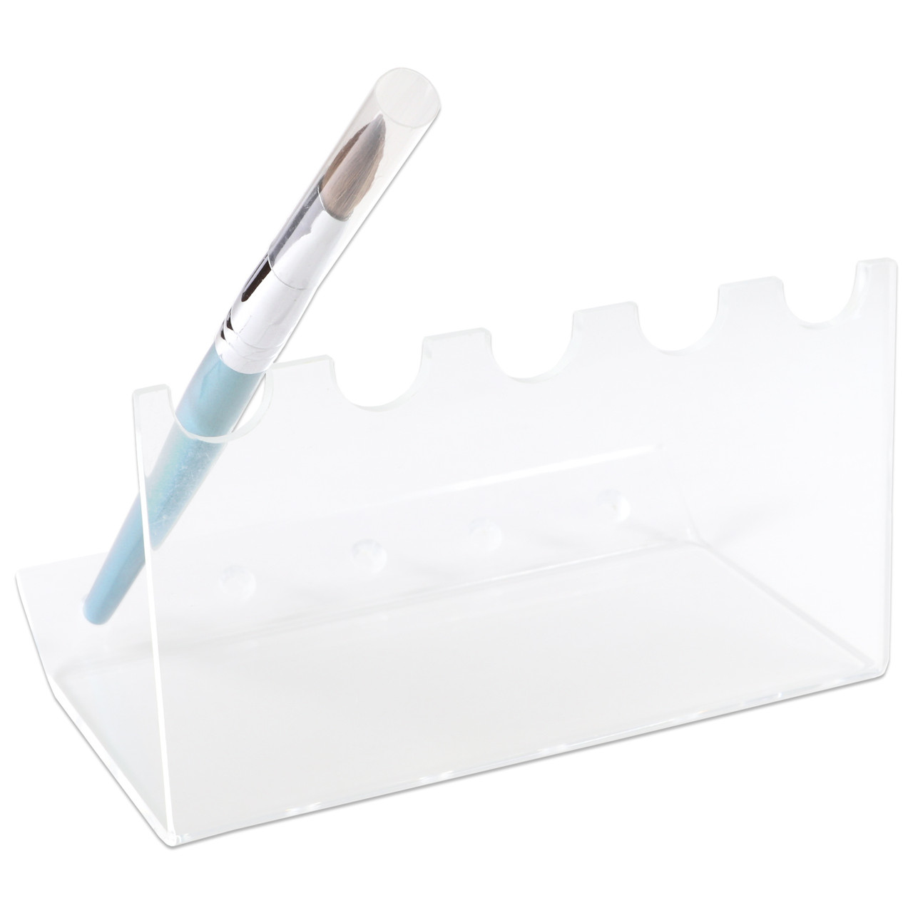 5-Slot Vertical Acrylic Brush Display Stand