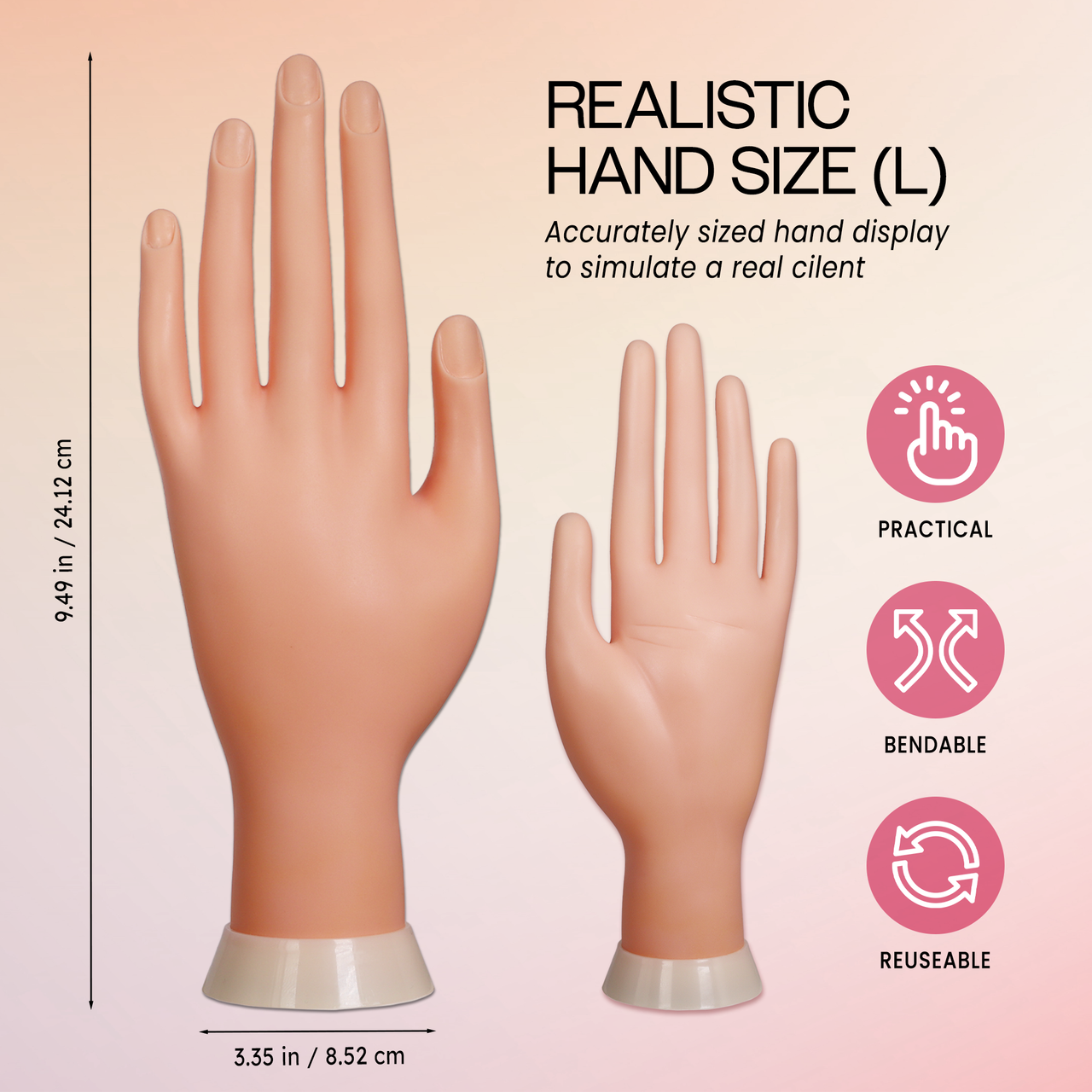 Premium Soft Plastic Hand (V-227A)