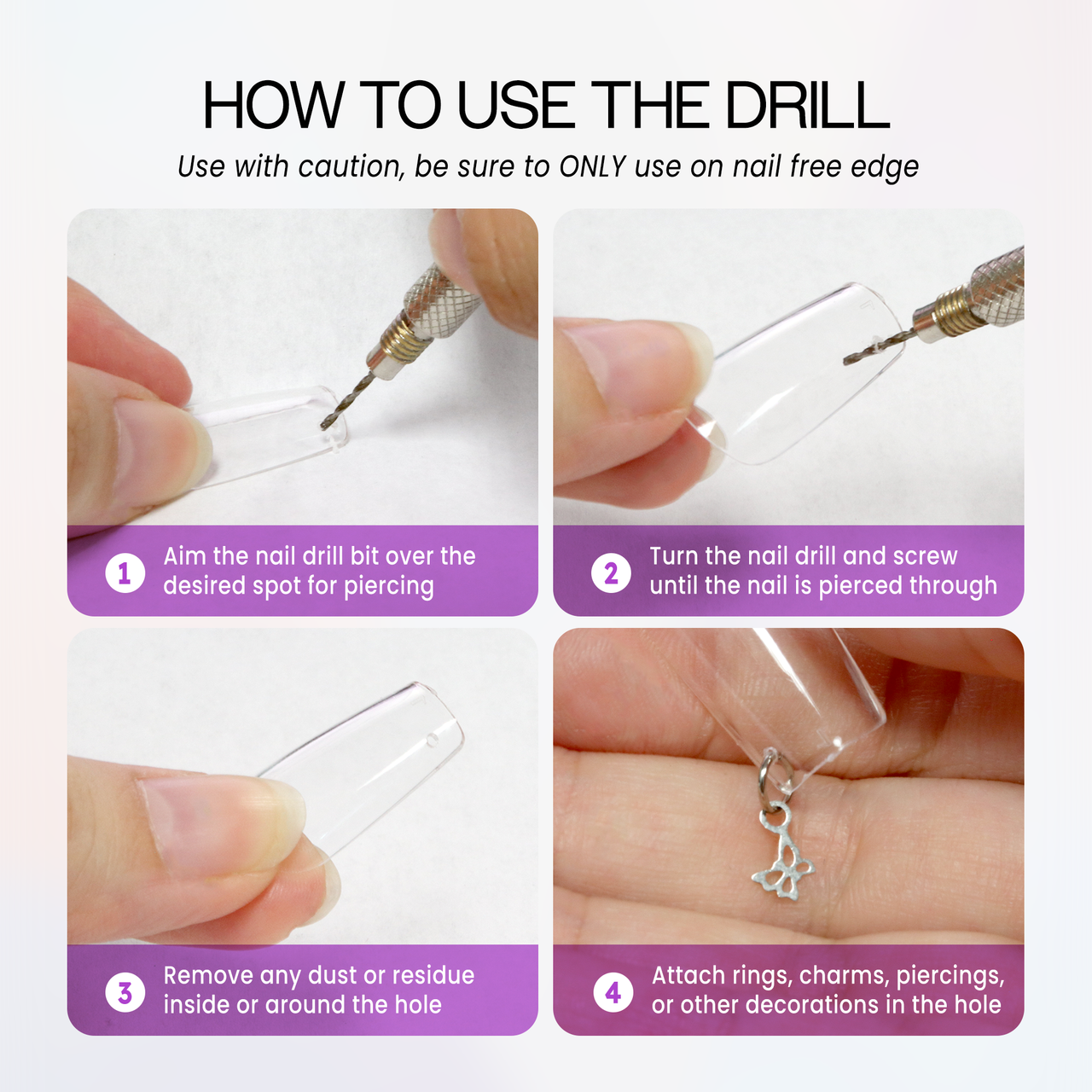 Silver Nail Art Drill
