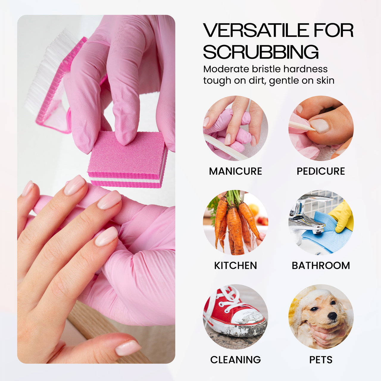 Deluxe Quality Manicure Brush - Pack of 4 Pieces (V-49C)