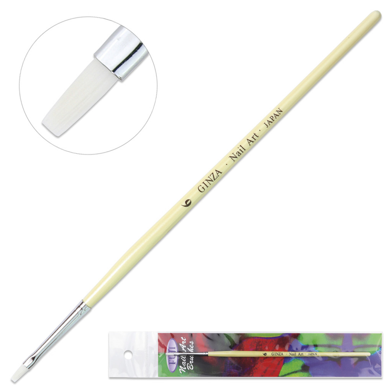 Ginza Liner Shader Nail Art Brush