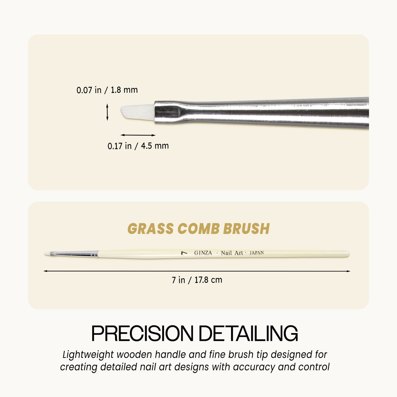 Ginza Grass Comb Nail Art Brush
