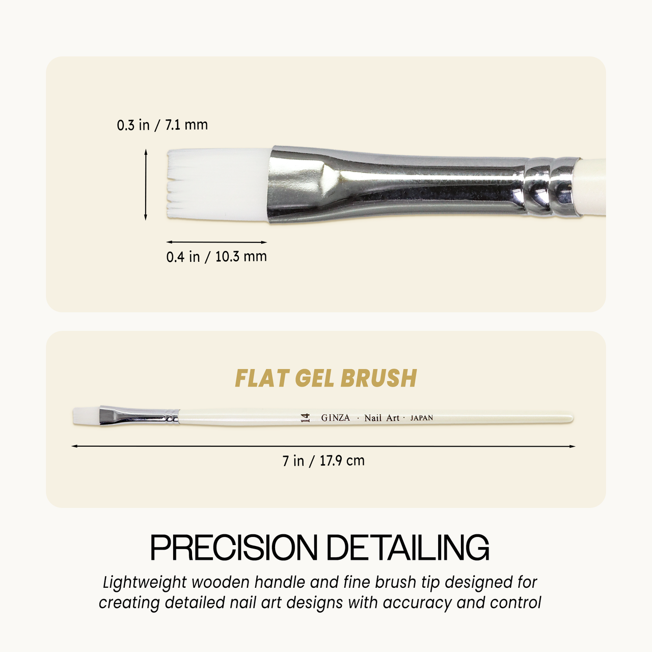 Ginza Flat Gel Nail Art Brush #14